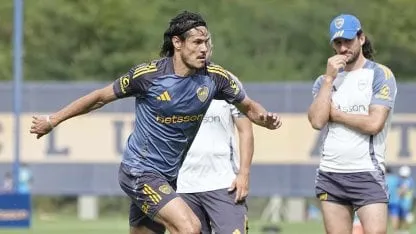 Cavani Boca entrenamiento