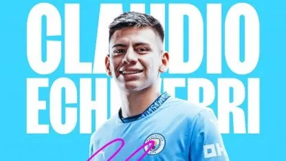 Echeverri fue presentado en el City: "Tenía una ilusión muy grande de poder venir"