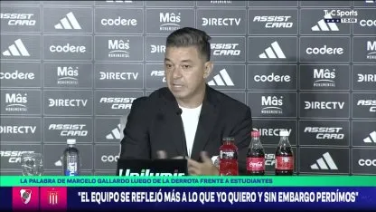 Gallardo, desafiante pese a la derrota de River