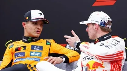 Verstappen chicaneó a McLaren y le tiró un palo a Norris