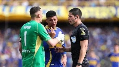 Nicolas RamírezMarcos Rojo of Boca Juniors and Franco Armani of River Plate Nicolas RamírezMarcos Rojo of Boca Juniors and Franco Armani of River Plate