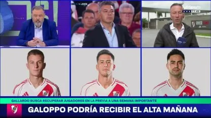River, atento a los retornos de Galoppo, Meza y Pity Martínez