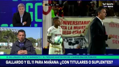 River piensa en Sarmiento, mirando de reojo el partido ante Barcelona SC por Copa Libertadores