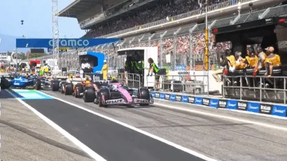Colapinto se quedó en la salida de los pits y quedó afuera en la Q1 del GP de España