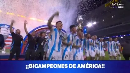 El festejo y premiación de la Selección Argentina tras el título de la Copa América