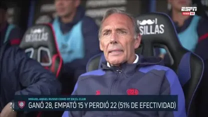 La emoción de Russo en lo que puede ser su último partido con San Lorenzo