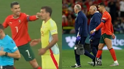 Cristiano anotó un gol en la final, se lo gritó en la cara a un rival y salió lesionado