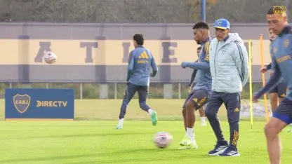 El primer día de Russo como DT de Boca