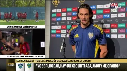 La frase de Cavani que hizo ruido en Boca luego de la eliminación en el Mundial de Clubes