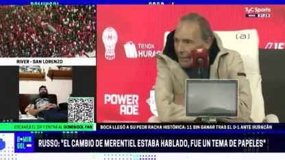La aclaración de Russo sobre el insólito momento en el cambio de Merentiel