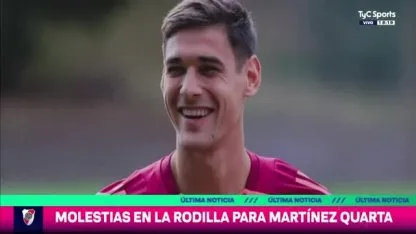 Martínez Quarta sufrió una molestia en su rodilla y se perderá el partido por Copa Argentina