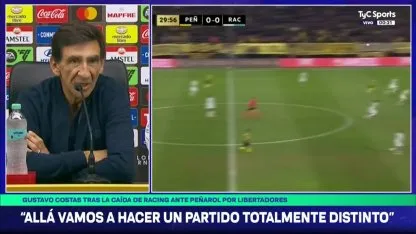 Costas, optimista a pesar de la derrota de Racing ante Peñarol: "Estamos más vivos que nunca"
