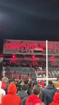 El momento en el que un hincha de Universidad de Chile cae desde la tribuna de Independiente