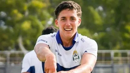 Directo al ángulo: el golazo del hijo de Guillermo Barros Schelotto en la Reserva de Gimnasia