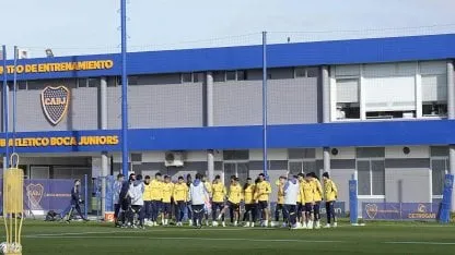 Reunión entre los jugadores de Boca en el Predio Reunión entre los jugadores de Boca en el Predio
