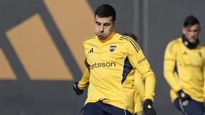 Rodrigo Battaglia - entrenamiento de Boca