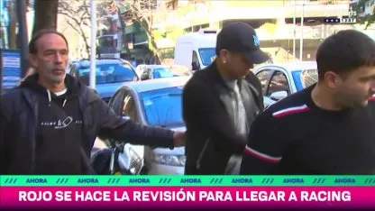 Rojo apareció de sorpresa en la clínica para realizarse la revisión médica con Racing