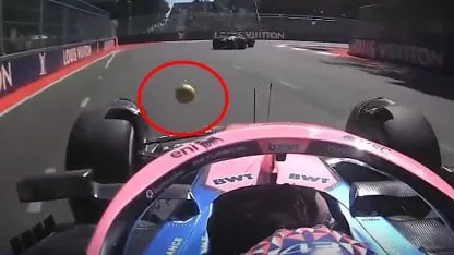 Colapinto y un increíble golpe ¡con un globo! en la FP3 de Bakú