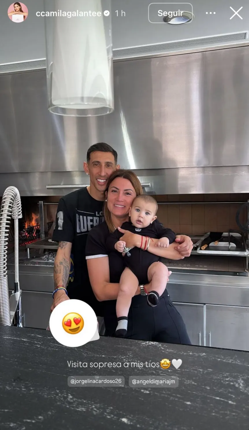 historias esposa de Paredes visita a Di María