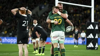 Sudáfrica aplastó a los All Blacks y reavivó la lucha en el Rugby Championship