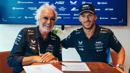 Gasly renovó con Alpine y fue felicitado por Colapinto