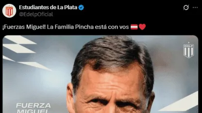 El mensaje de Estudiantes de La Plata para Miguel Ángel Russo El mensaje de Estudiantes de La Plata para Miguel Ángel Russo