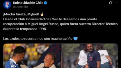 El mensaje de la Universidad de Chile en apoyo a Miguel Ángel Russo El mensaje de la Universidad de Chile en apoyo a Miguel Ángel Russo