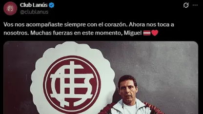 El mensaje de Lanús, en apoyo a Miguel Ángel Russo El mensaje de Lanús, en apoyo a Miguel Ángel Russo