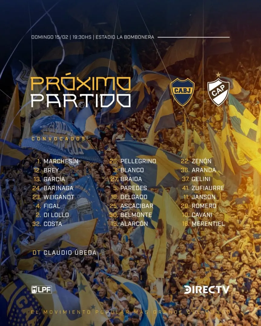 Boca concentrados vs. Platense