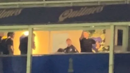 Riquelme en el palco de la Bombonera