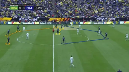 El 4-2-4 de Brasil, que muta defensivamente.