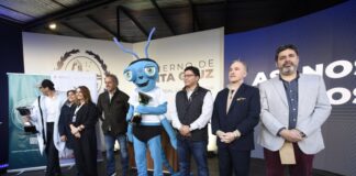 Daniel Scioli encabezó la presentación de la Copa Mundial de Natación de Invierno en La Rural